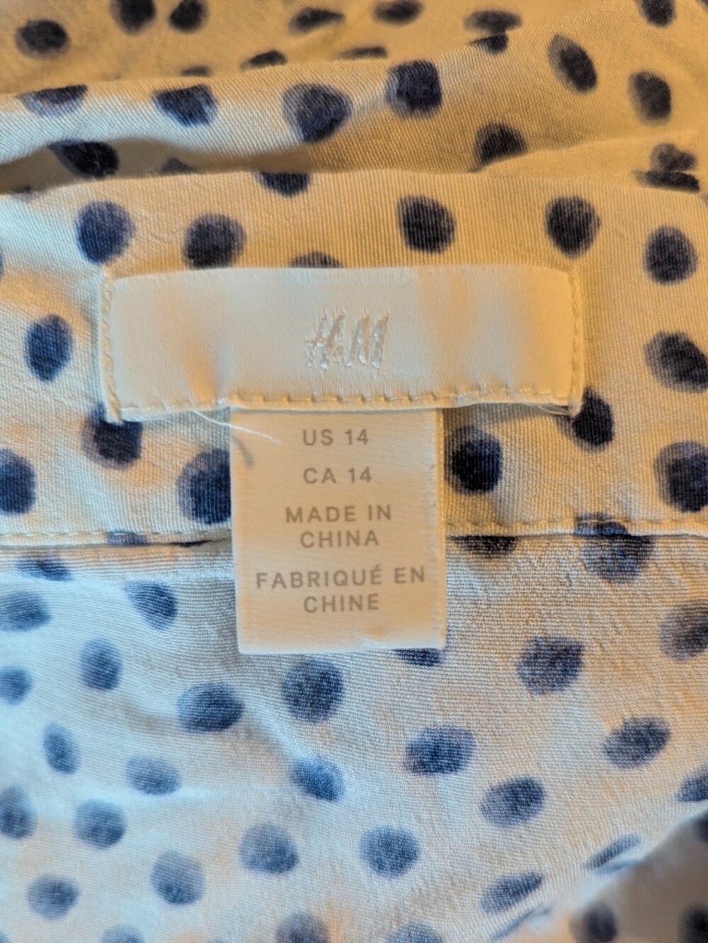 H&M white and blue polka dot skirt - 14 - Picture 6 of 7